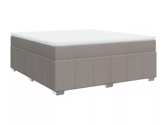Sommier à lattes de lit avec matelas Taupe 180x200 cm Tissu