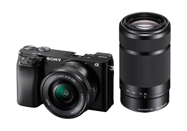 Sony a6100 ILCE-6100L - Digitalkamera - spejlløst - 24.2 MP - APS-C - 4K / 30 fps - 3x optisk zoom 16-50 mm objektiv - Wi-Fi, NFC, Bluetooth - sort