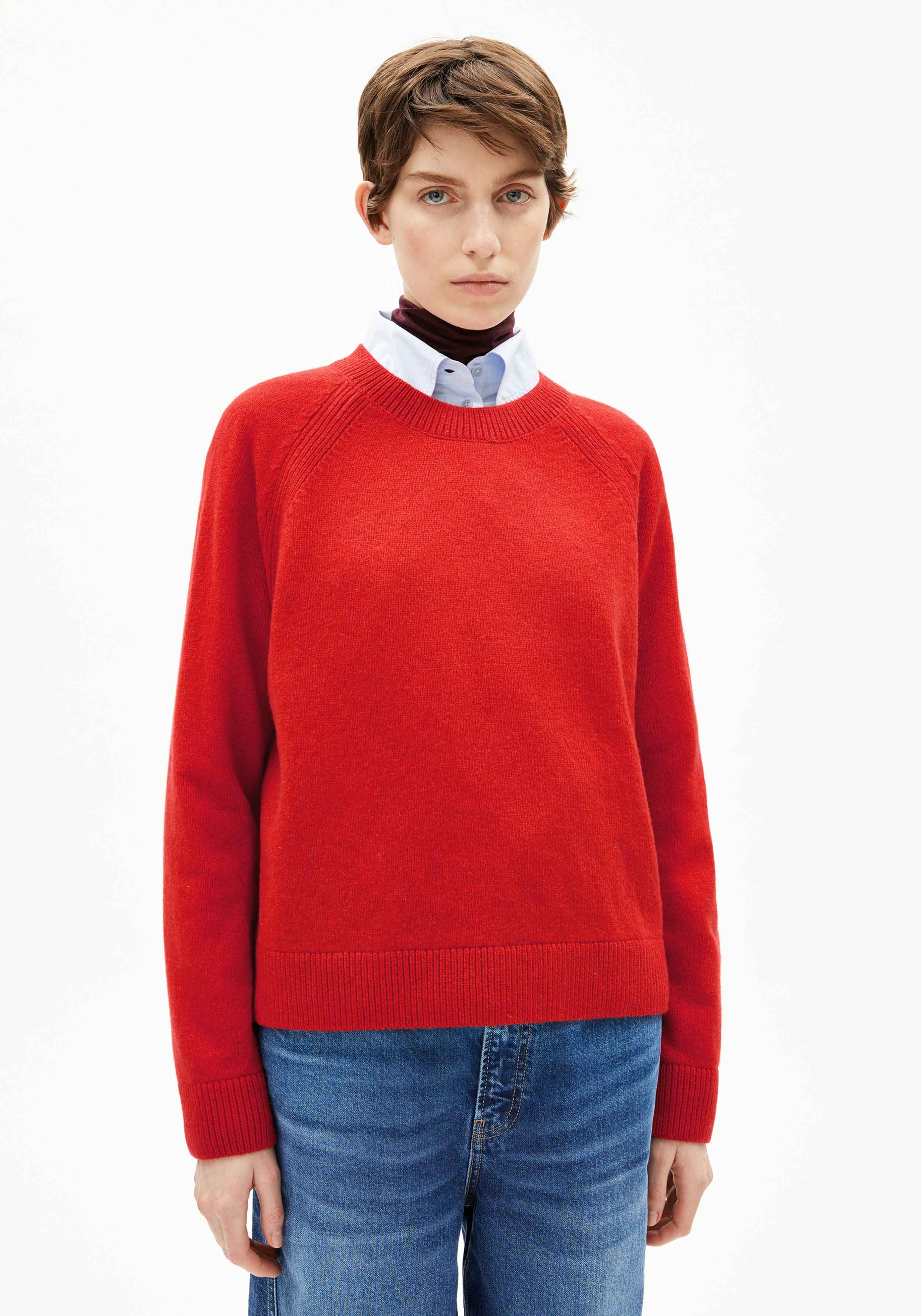 Armedangels Strickpullover Liliriaa Reglana Candy Apple