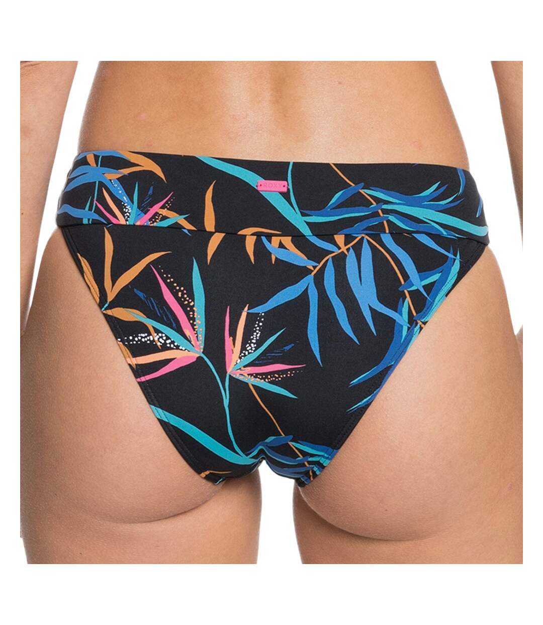 Bas de Bikini Noir/Bleu à fleurs Femme Roxy Lahaina Bay