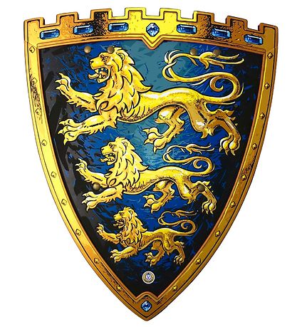 Liontouch Kostüm - Dreifacher Löwenschild - Blau