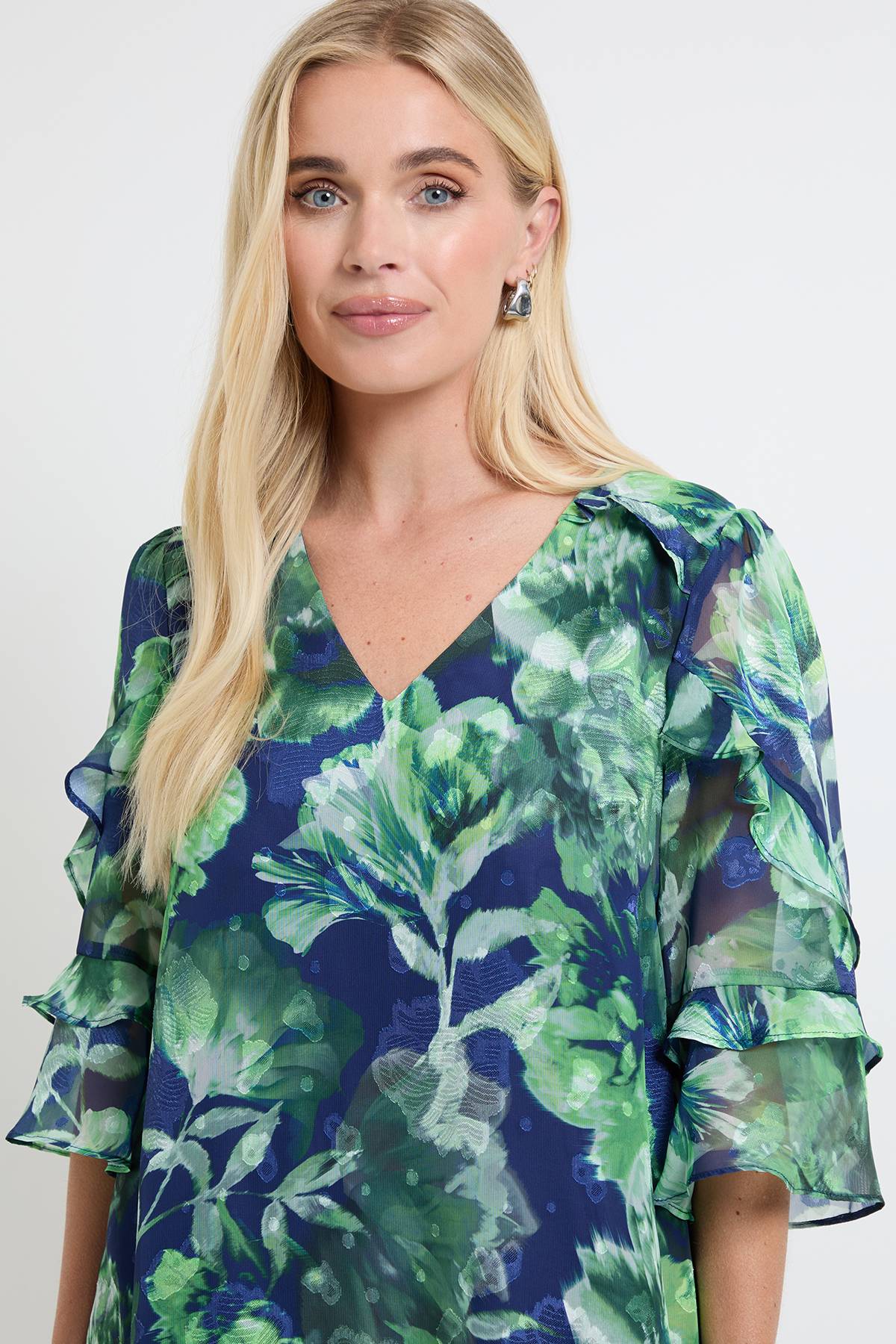 Wallis Robe Droite À Volants Et Imprimé Fleuri Petite