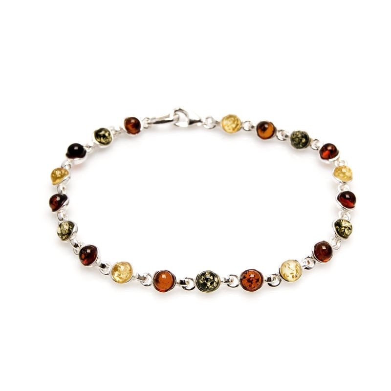 Bracelet argent ambre