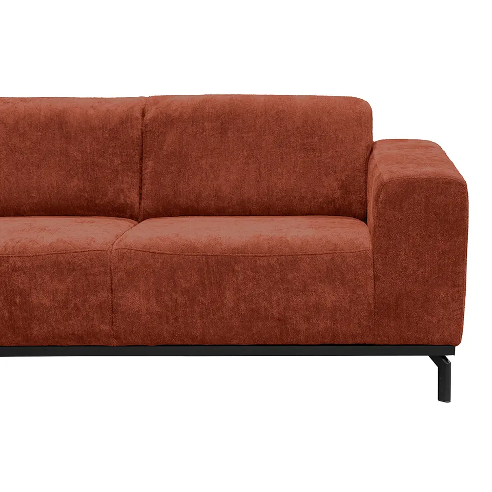 Hoekbank Lola links - terracotta