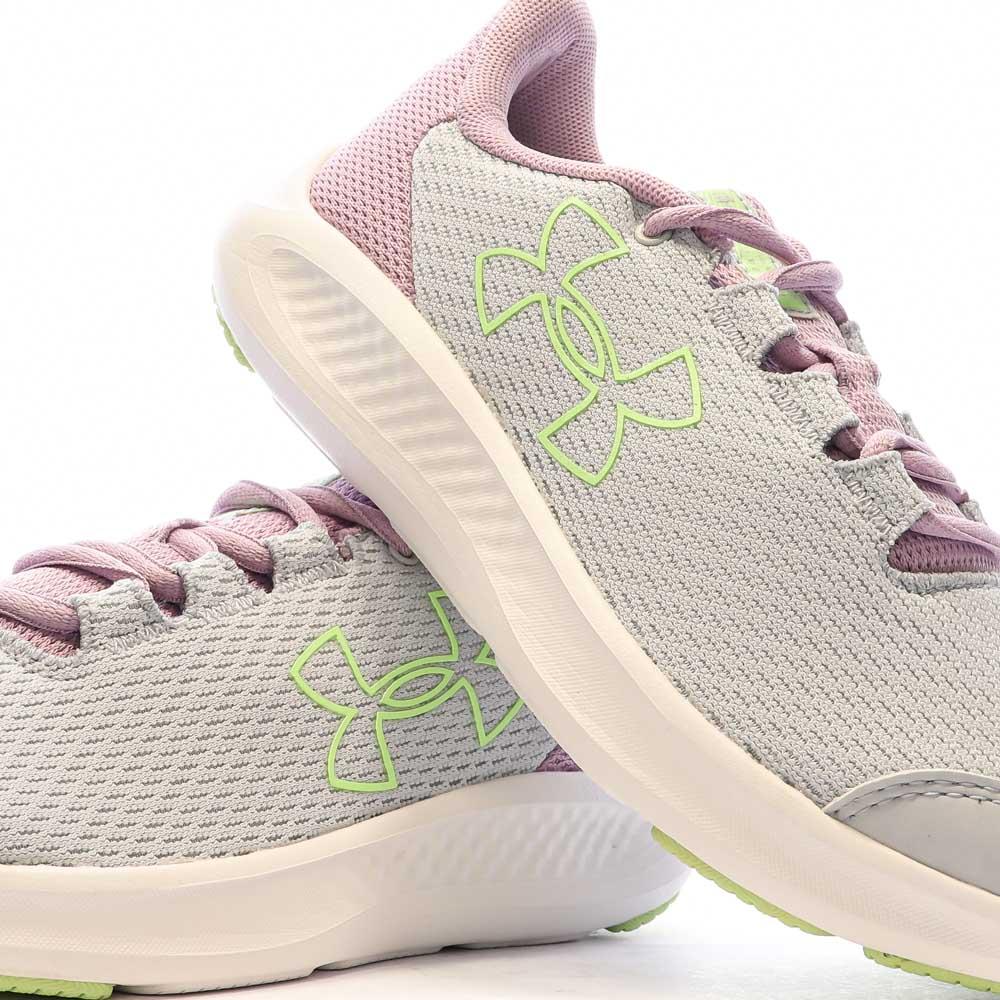 Under Armour Chaussures de Running Gris/Rose Femme Under Armour Charged Pursuit 3