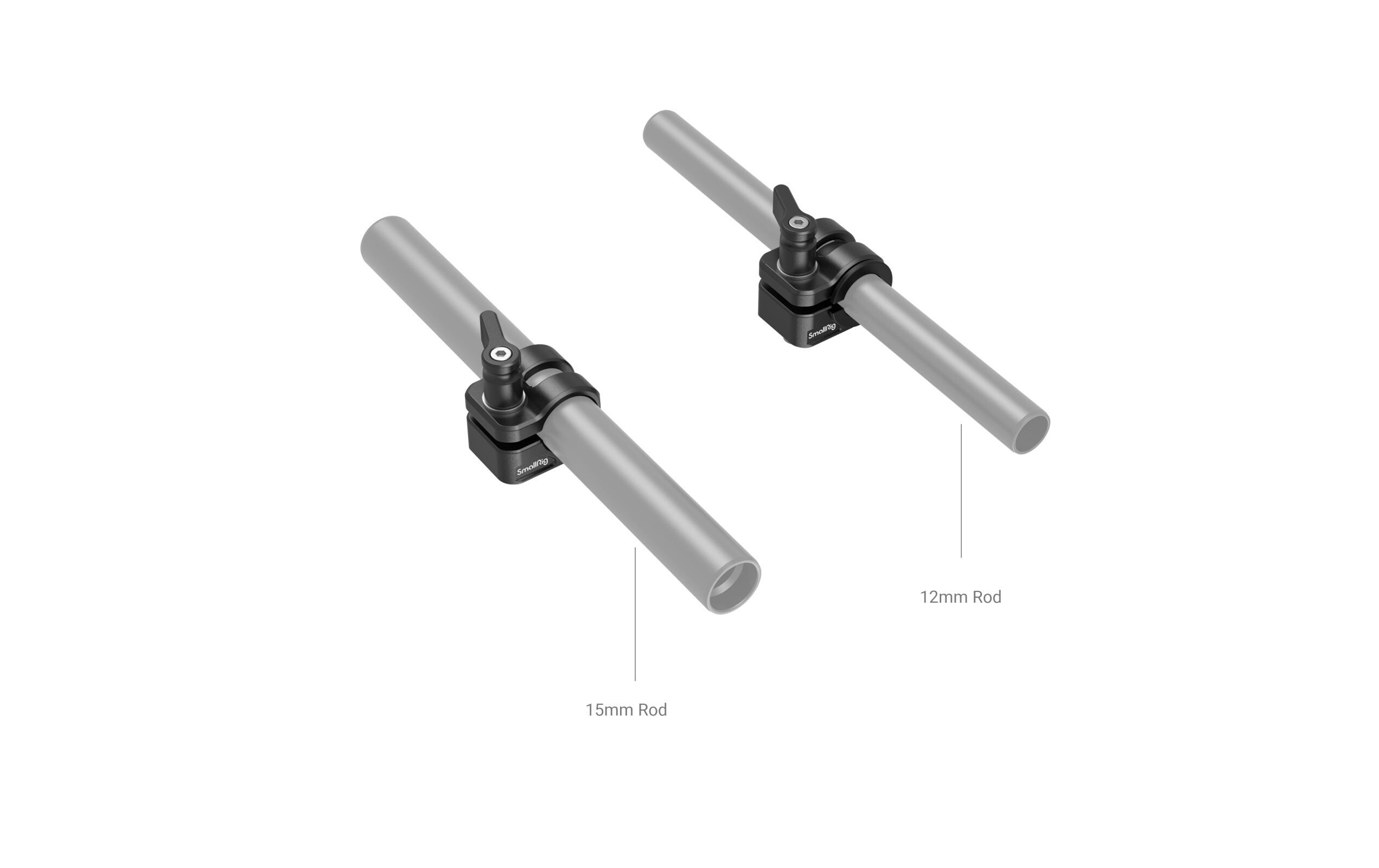 Clamp 12 mm/15 mm Single Rod12 mm/15 mm Stangenklemme
