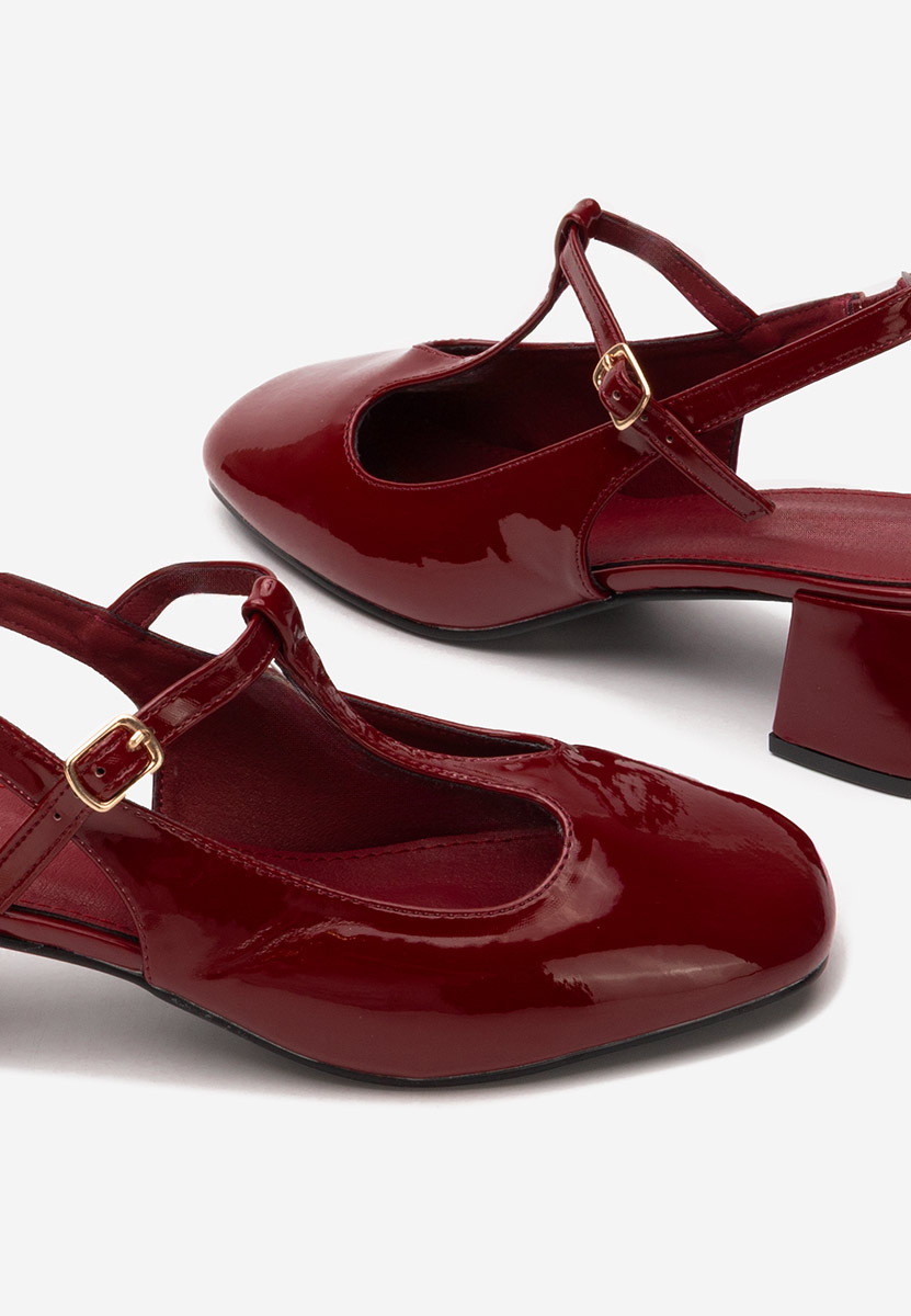 Chaussures à talon épais rouges Beatrina
