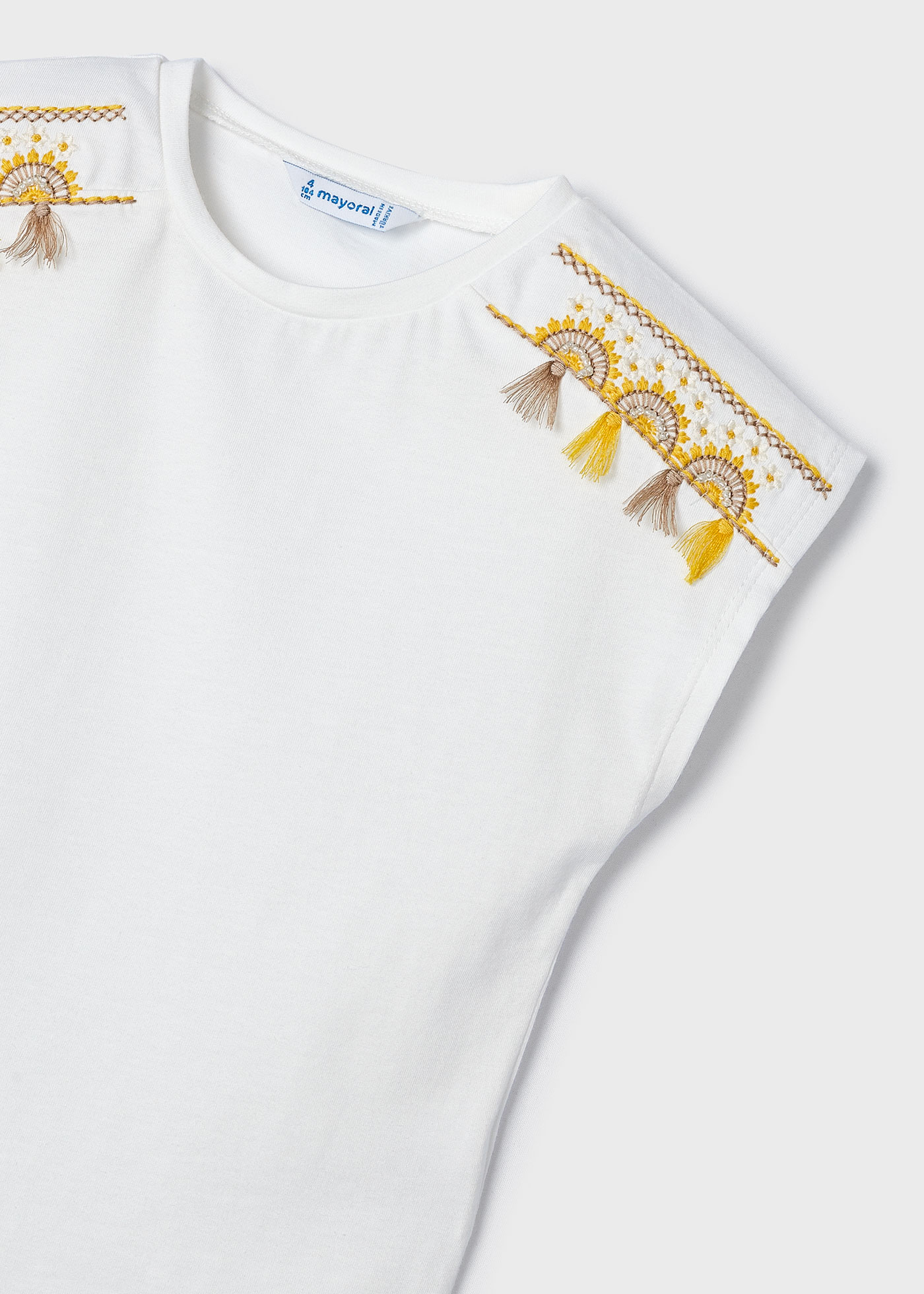 Camiseta Better Cotton com franjas para meninas