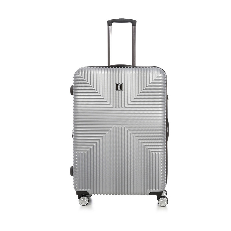 Lot de 4 valises rigides Takai 87, 77, 67 et 55 cm Argent
