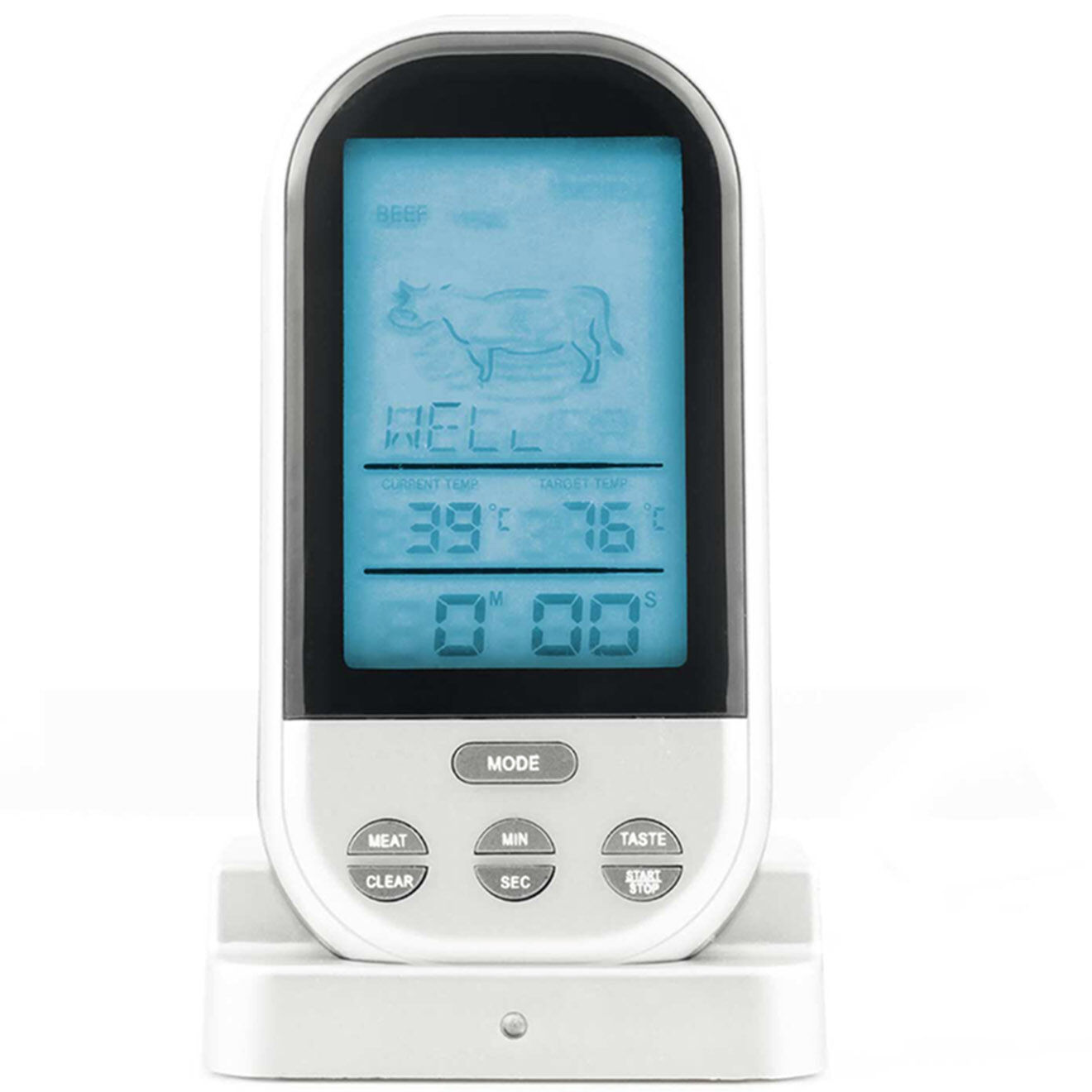Kitchencook Thermosonde de cuisson sans fil blanc