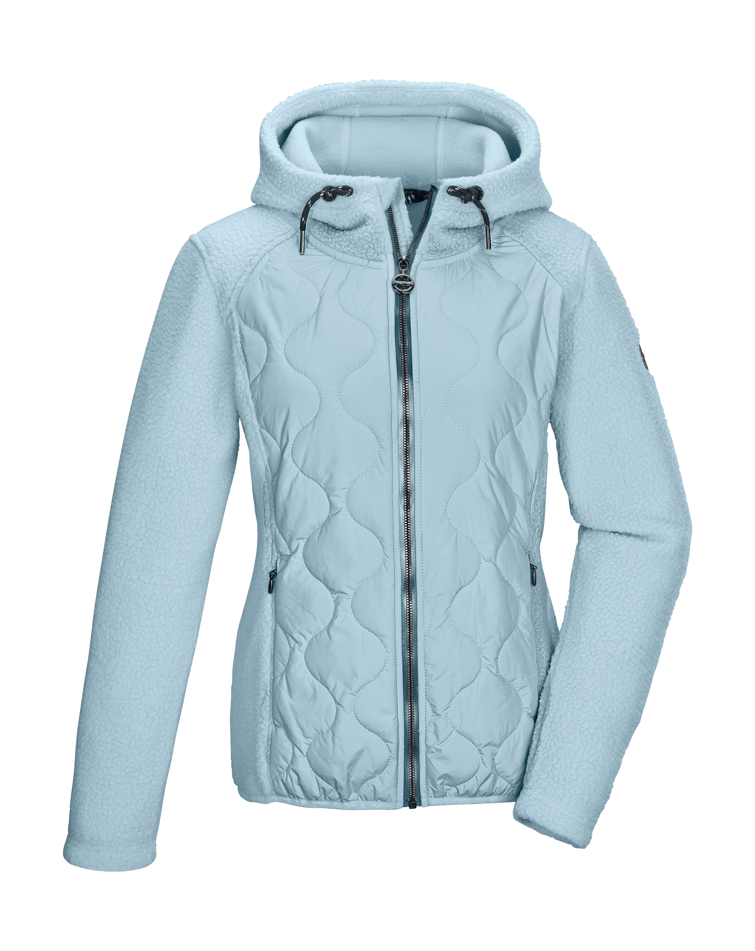 Killtec Fleecejacke »KSW 108 WMN FLC JCKT« Fleecejacke in Hybridoptik, regulierbare Kapuze, Kinnschutz