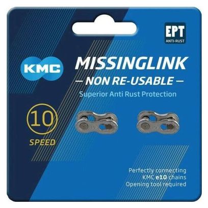 Attache Rapide KMC Missing Link E10 EPT E-Bike 10V (x2 Unités)