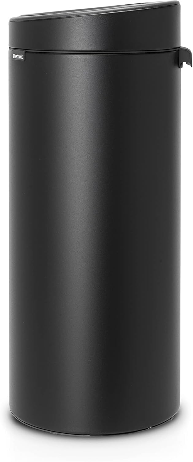 Brabantia Mülleimer Touch Bin, Stahl, Schwarz, 30L