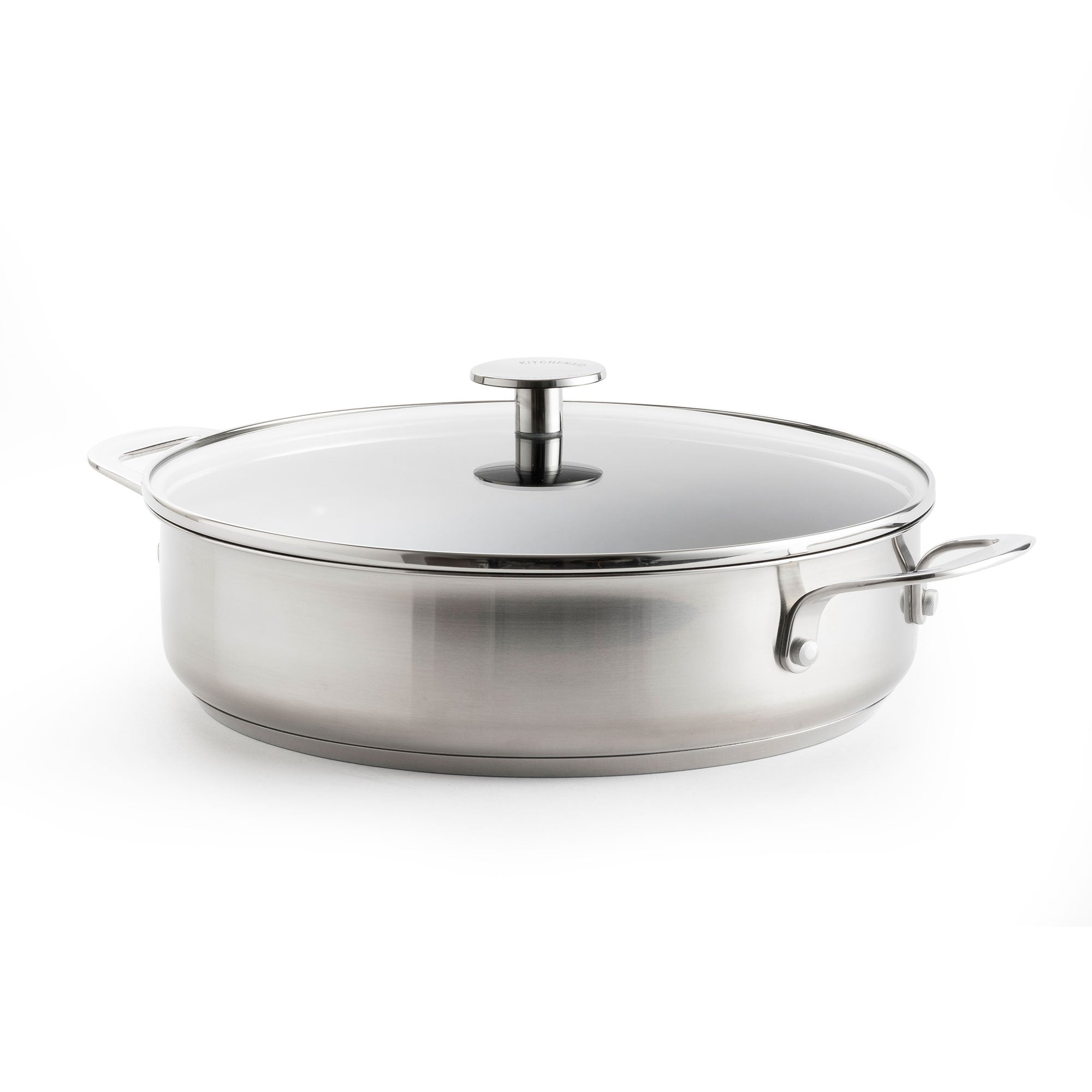 KitchenAid Stainless Steel Hapjespan met Deksel  Ã 28 cm