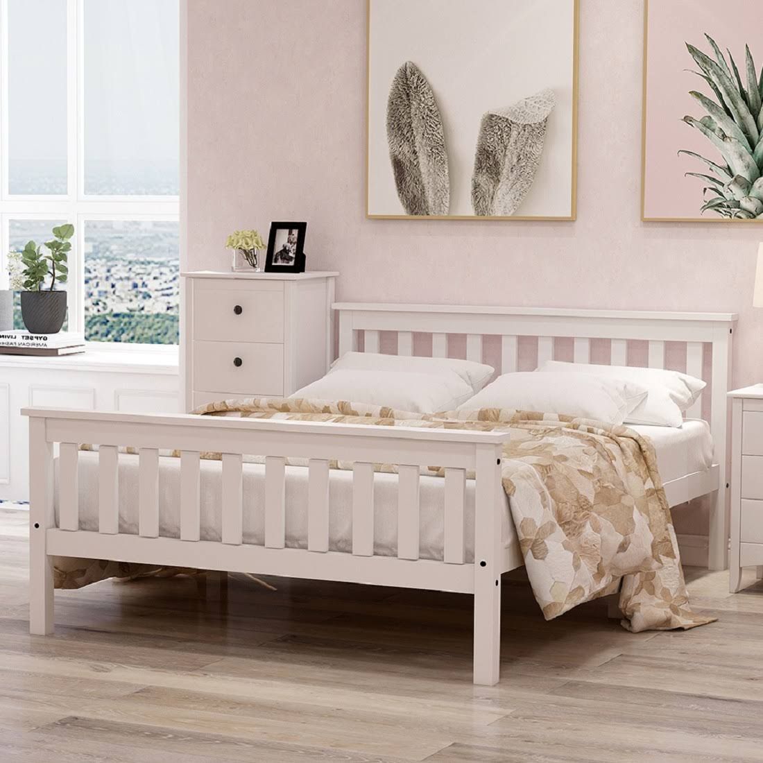 Merax Doppelbett Massivholzbett Oceanus