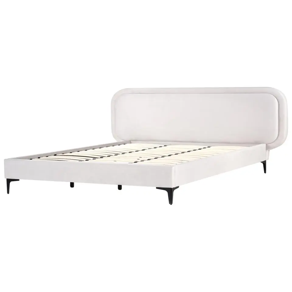 SUZETTE - Tweepersoonsbed - Lichtgrijs - 180 x 200 cm - Polyester