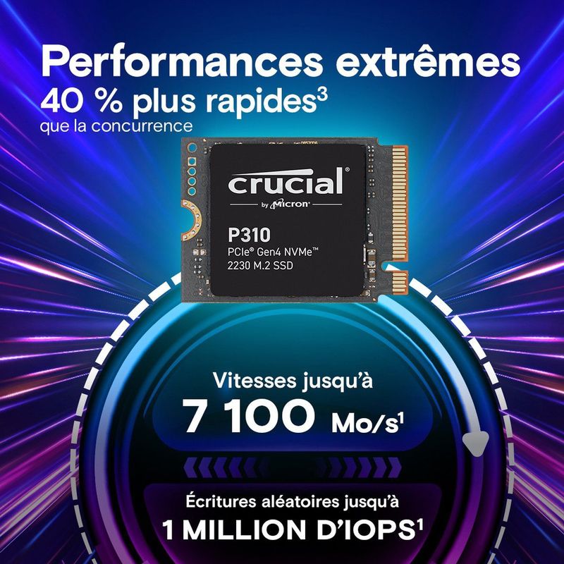 Crucial CT1000P310SSD2 - Interne SSD - 1 TB - PCIe 4.0