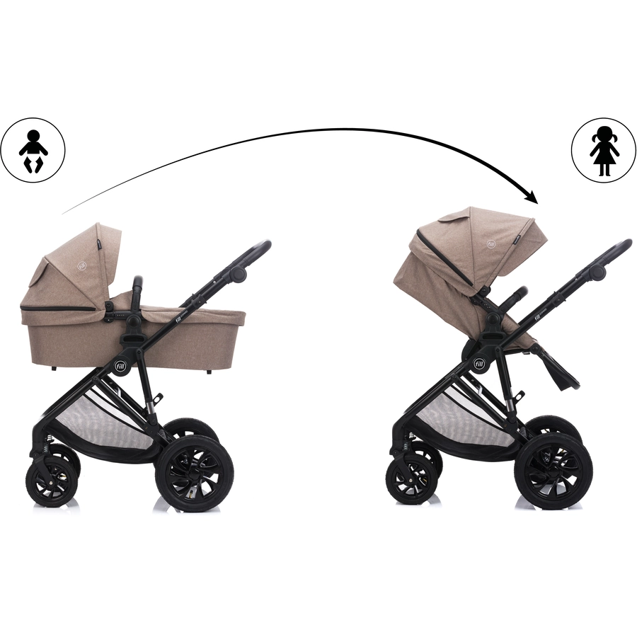 fill Kinderwagenset fill Leopard Air sand melange