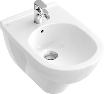 Villeroy & Boch O.novo wandbidet m. overloop m. 1 kraangat ceramic  wit