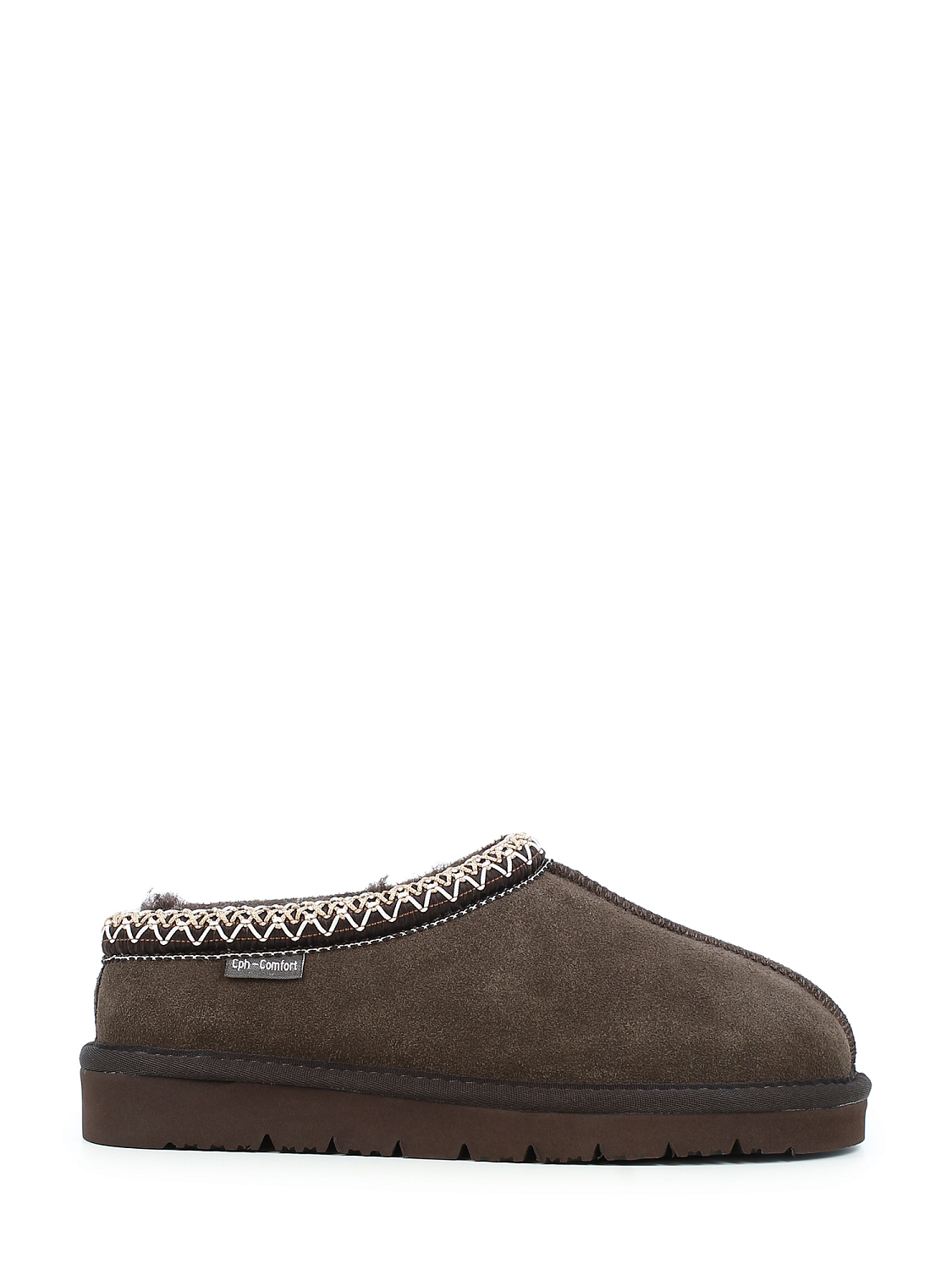 CPH Comfort Brown Suede Wool Slippers