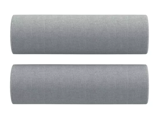 Canapé 3 places avec oreillers gris clair 180 cm tissu