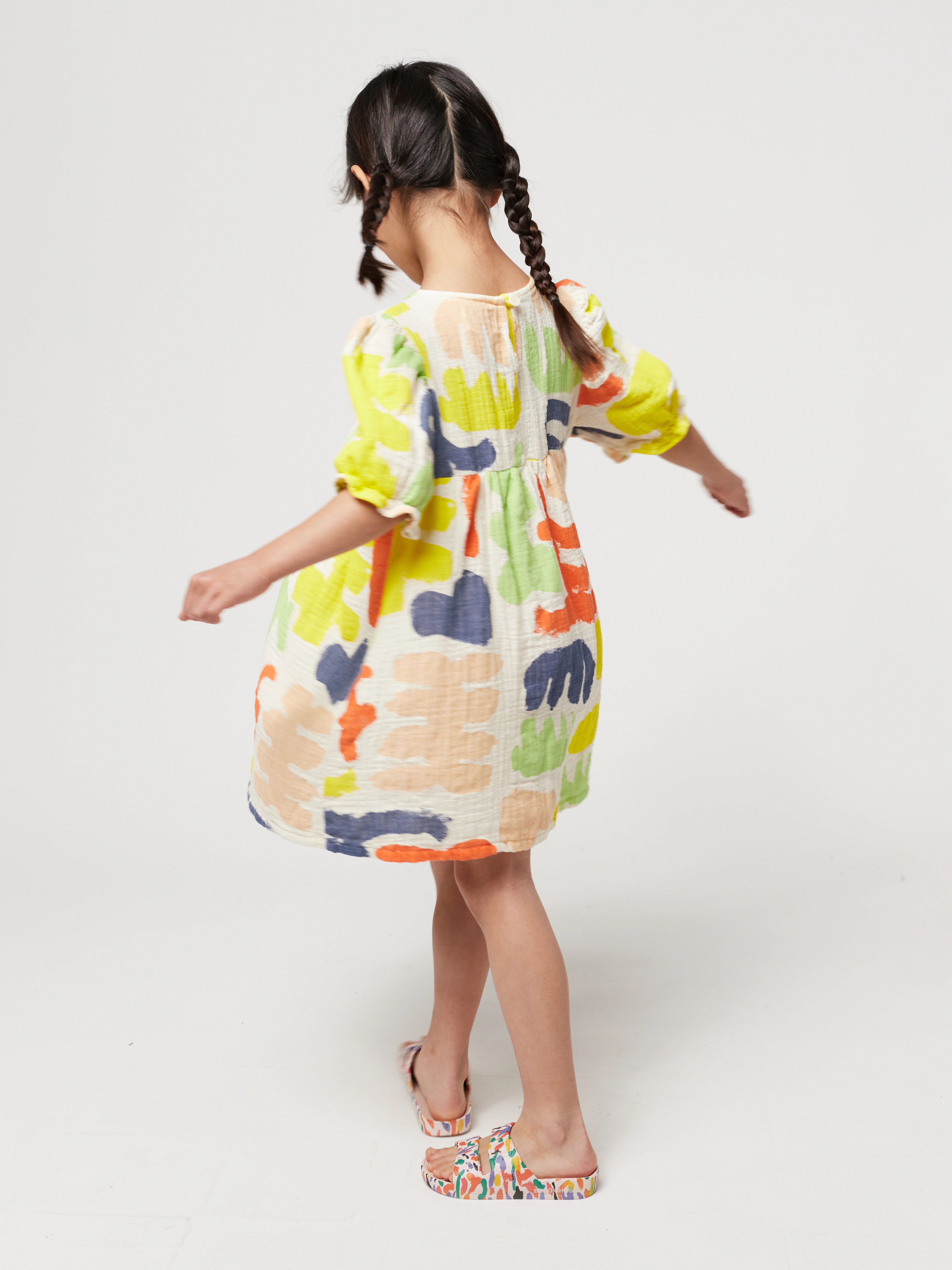 Kurzarm-Kleid CARNIVAL in offwhite