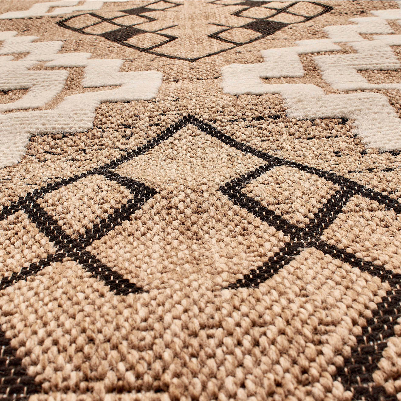 Nazar Rugs Tapis aspect jute TULUM 9054 intérieur & extérieur noir - 160x230 cm