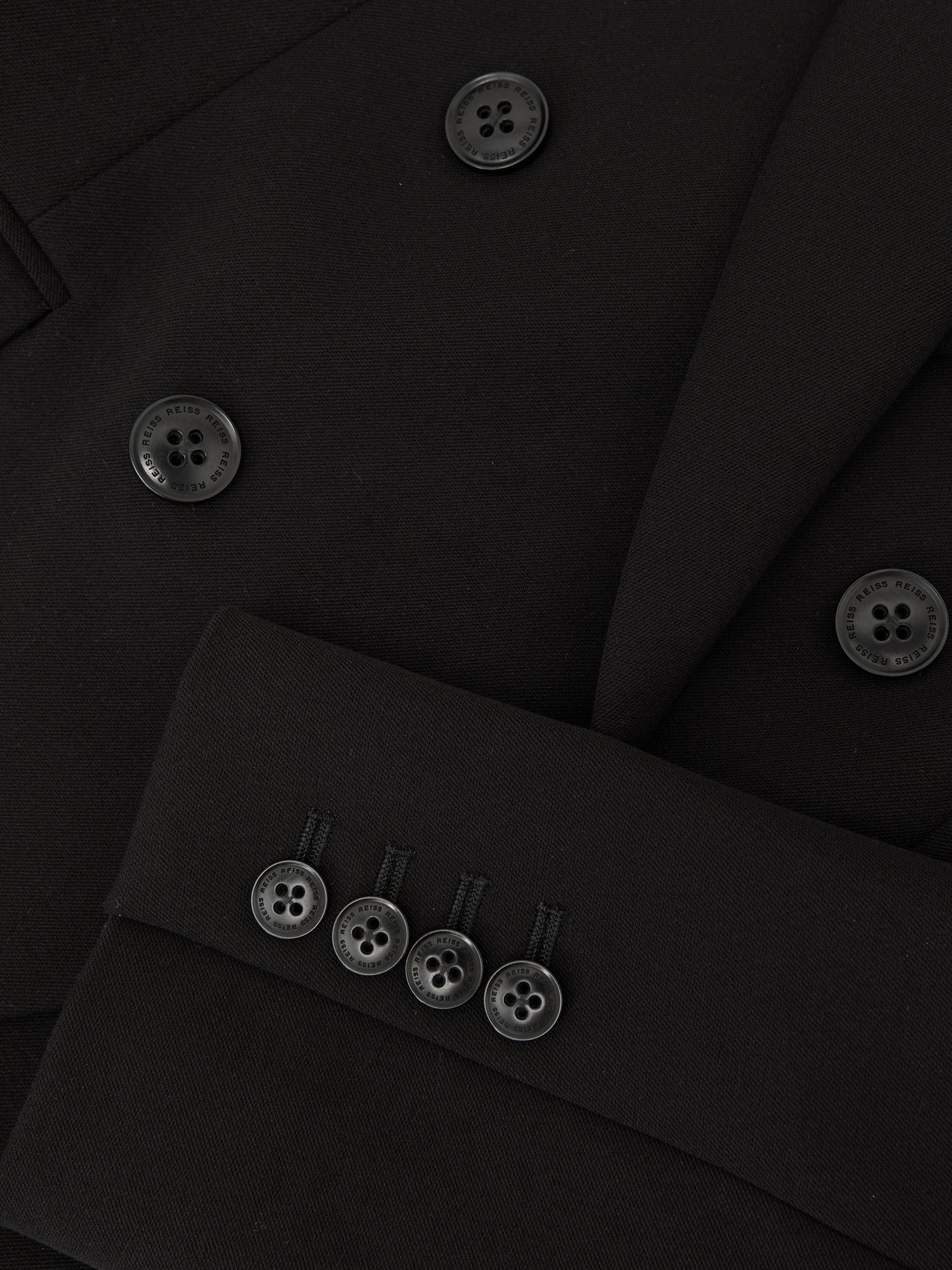 Zwart - Reiss Gabi Double-Breasted Suit Blazer