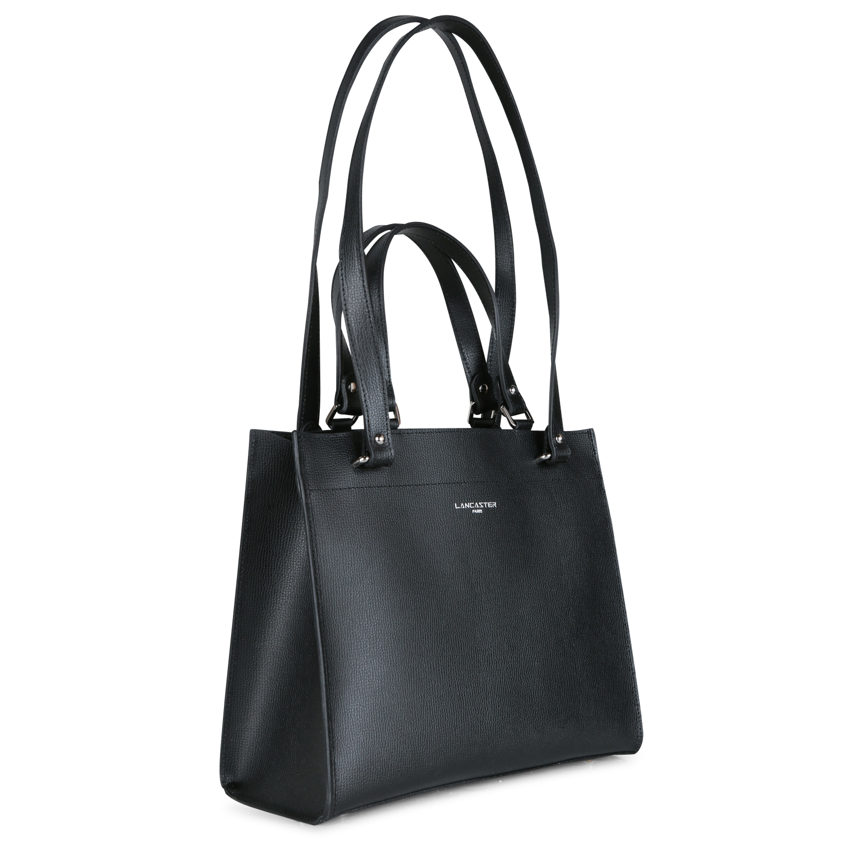 SIERRA - Sac cabas en cuir grainé| Noir