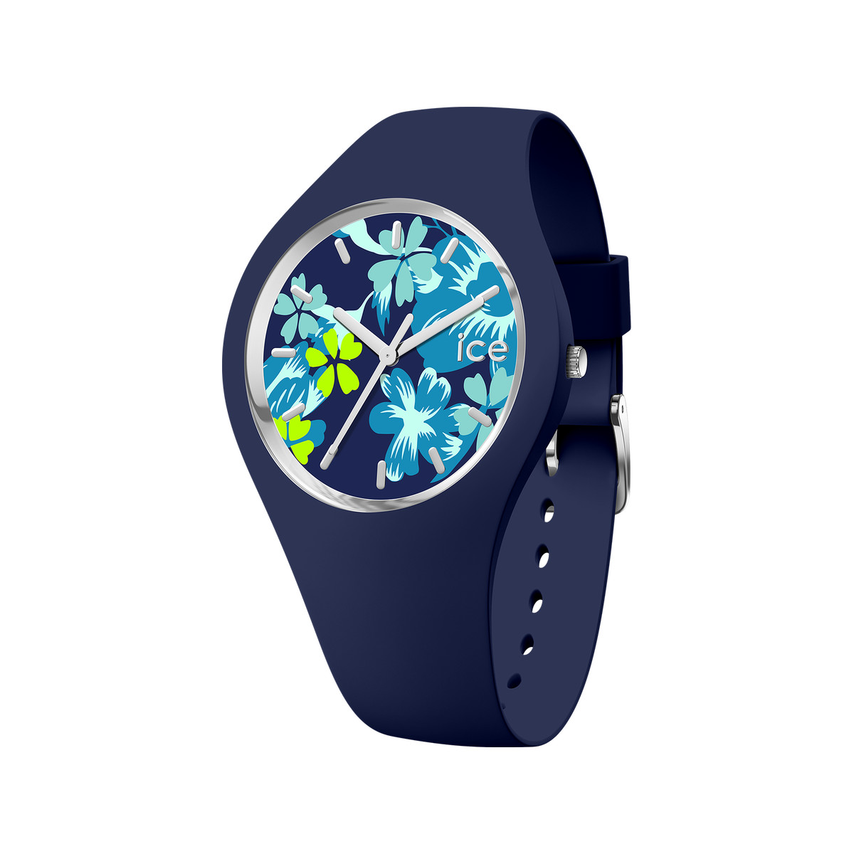 Montre ICE WATCH ice flower femme bracelet silicone bleu