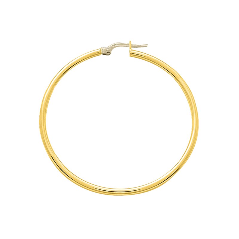 Créoles lisses Femme - Or 18 Carats - Diamètre 40mm