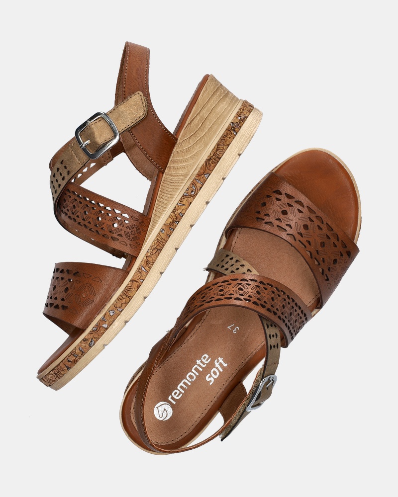 Remonte Sandalen  - cognac