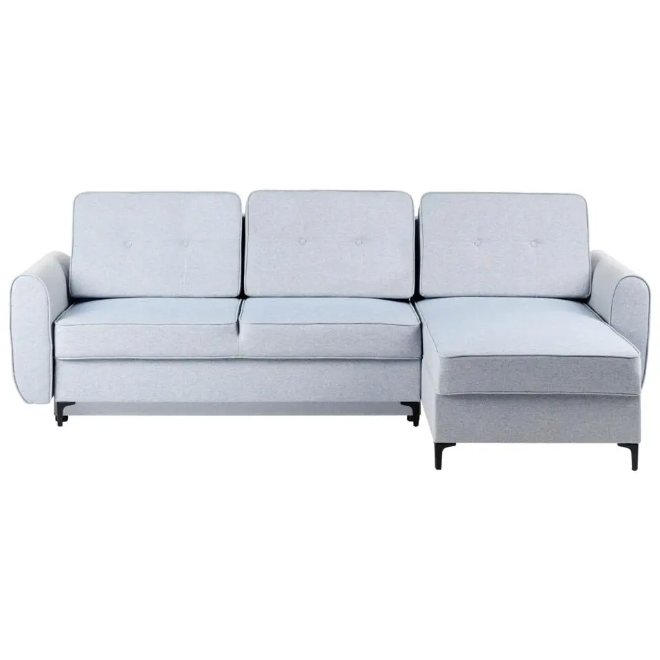 SIMRIS - Hoekslaapbank - Blauw - Linkszijdig - Polyester