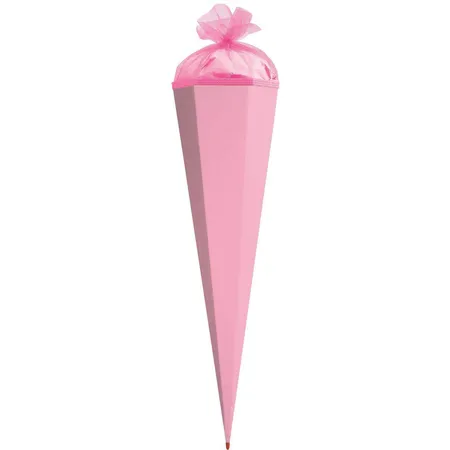 Roth Bastelschultüte 85 cm farbig mit Verschluss rosa