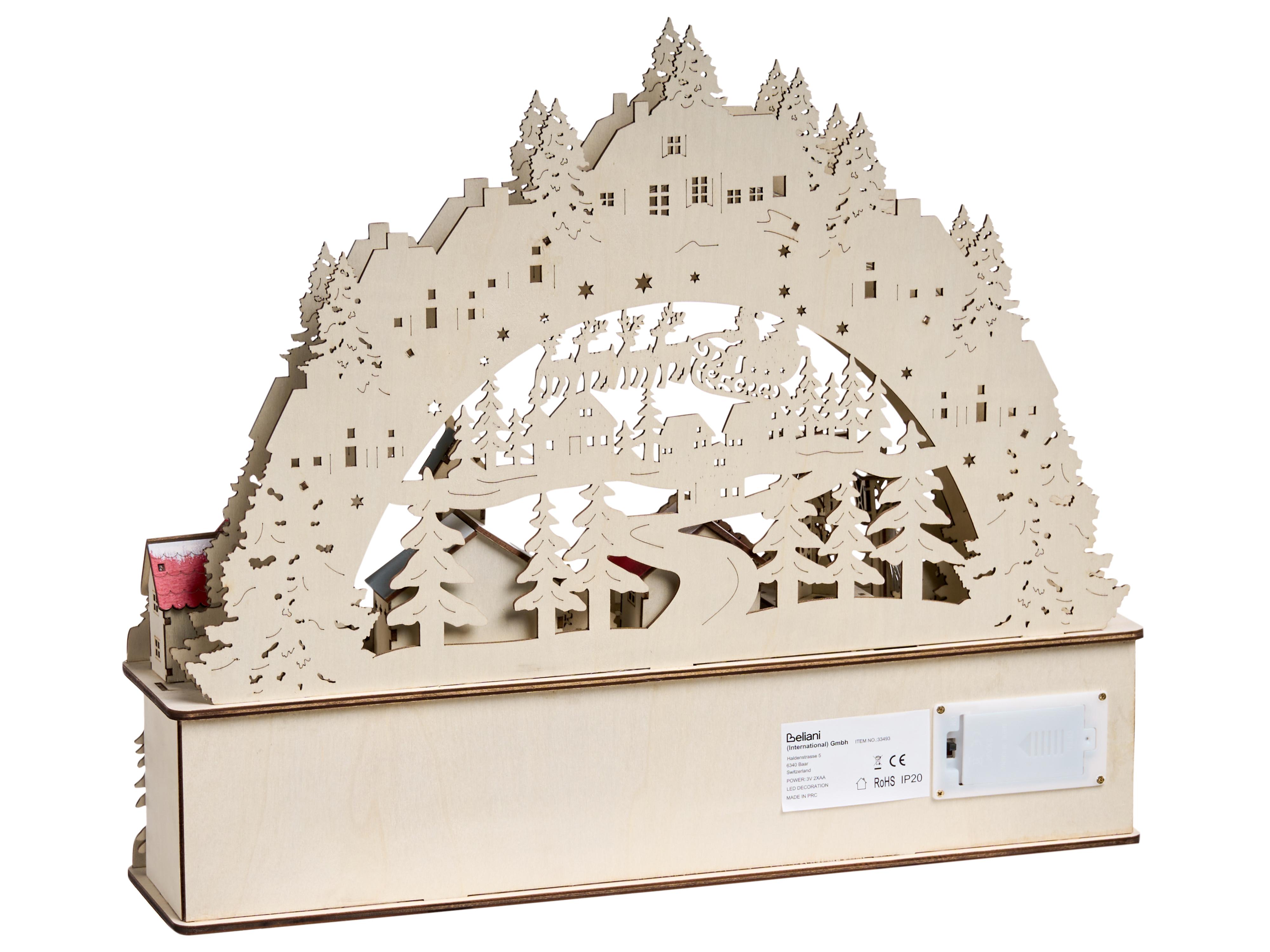 Kerstdecoratie LED BOLKESJO 39 cm Lichtbruin