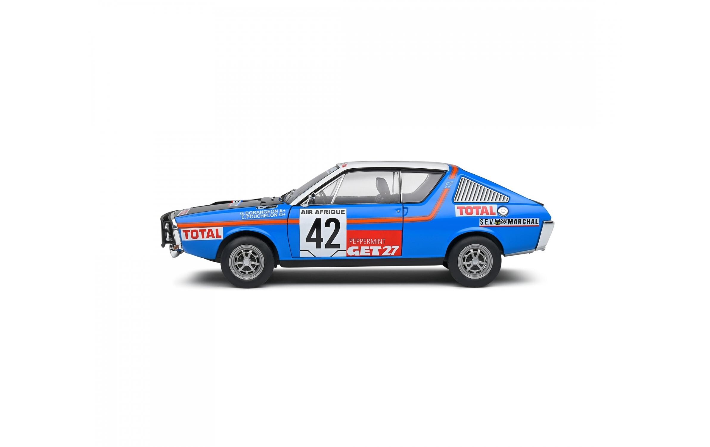 Rennwagen Renault R17 1976 #42, 1:18Detailgetreues Modellauto für Sammler im Massstab 1:18
