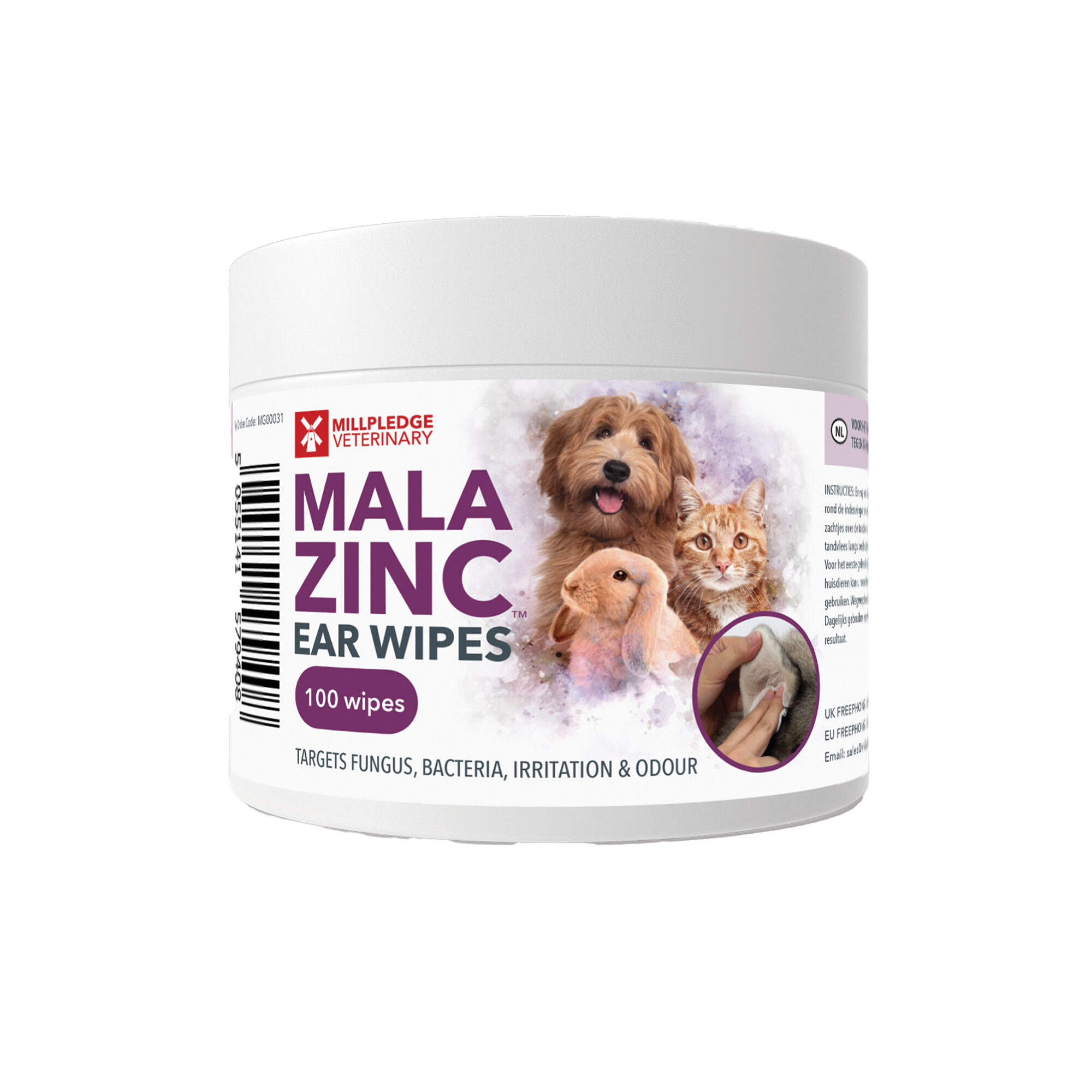 Malazinc Ear Wipes