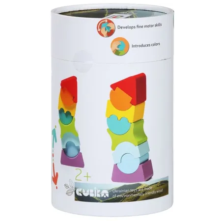 Cubika Stapelspiel Holzwackelturm Flexibler Turm LD-8