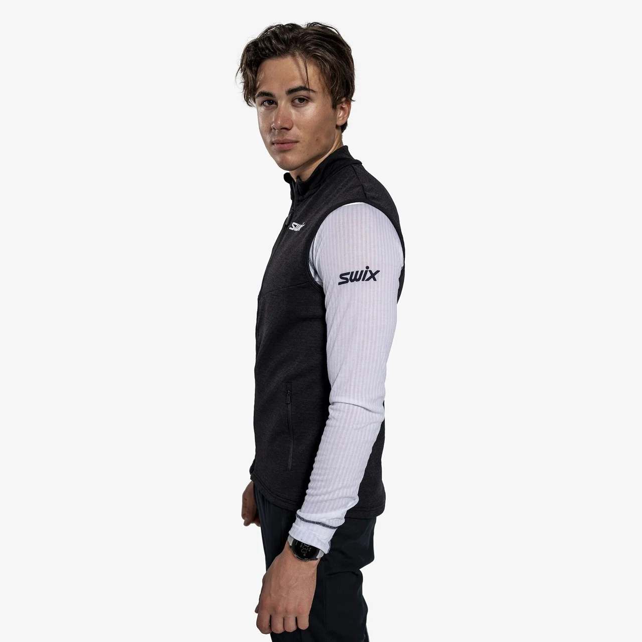 Nordic Midlayer Vest Herre Black