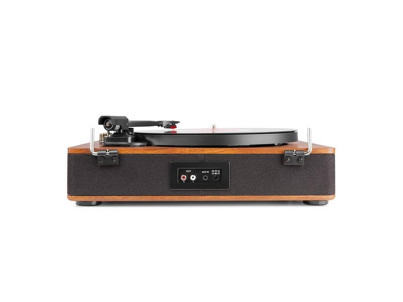Fenton Plattenspieler mit Bluetooth RP162 Dunkelbraun Retro Plattenspieler mit Bluetooth, USB-Player und Umwandlungsmöglichkeit für Schallplatten