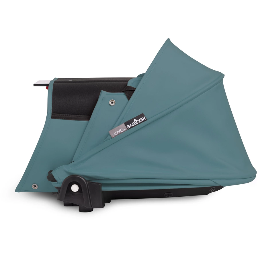 BABYZEN Kinderwagen YOYO2 0+ Black mit Liegewanne Aqua