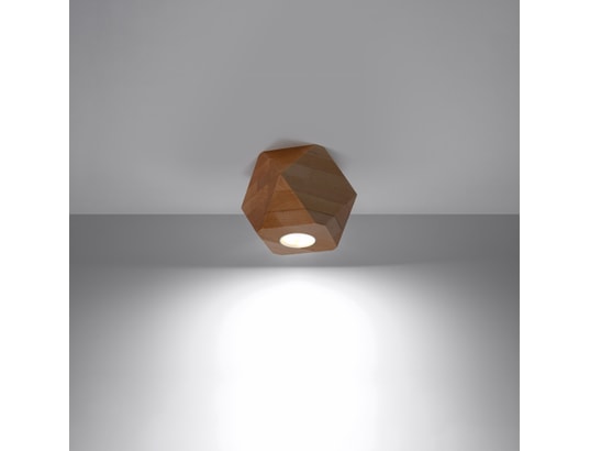 SOLLUX LIGHTING - Plafonnier woody 1 bois naturel
