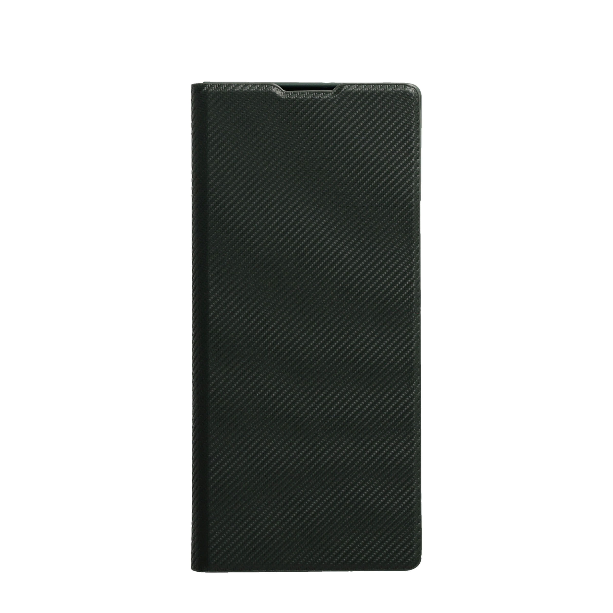 Samsung Galaxy Z Fold7 Leder Tasche Flip Cover Kevlar Look - Grün
