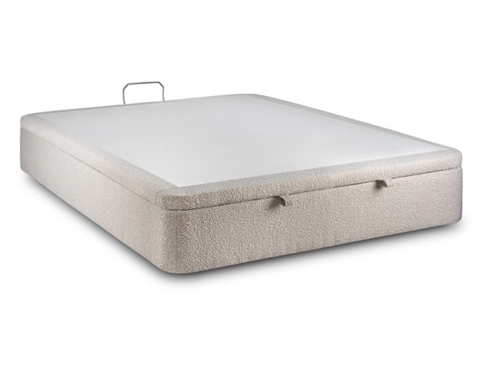 SOMMEIL DE PLOMB - Sommier 140 x 190 Sommier coffre bouclette beige 140x190 h39cm