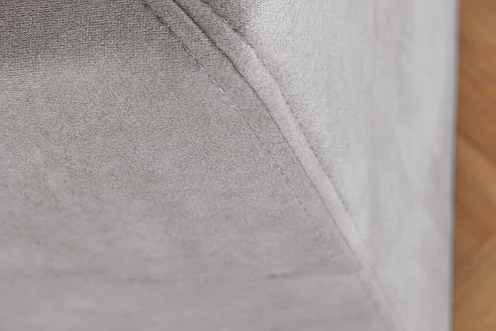 Design Boxspringbett SUITE HOTELBETT 180x200cm silber grau Samt inkl. Stauraum Topper