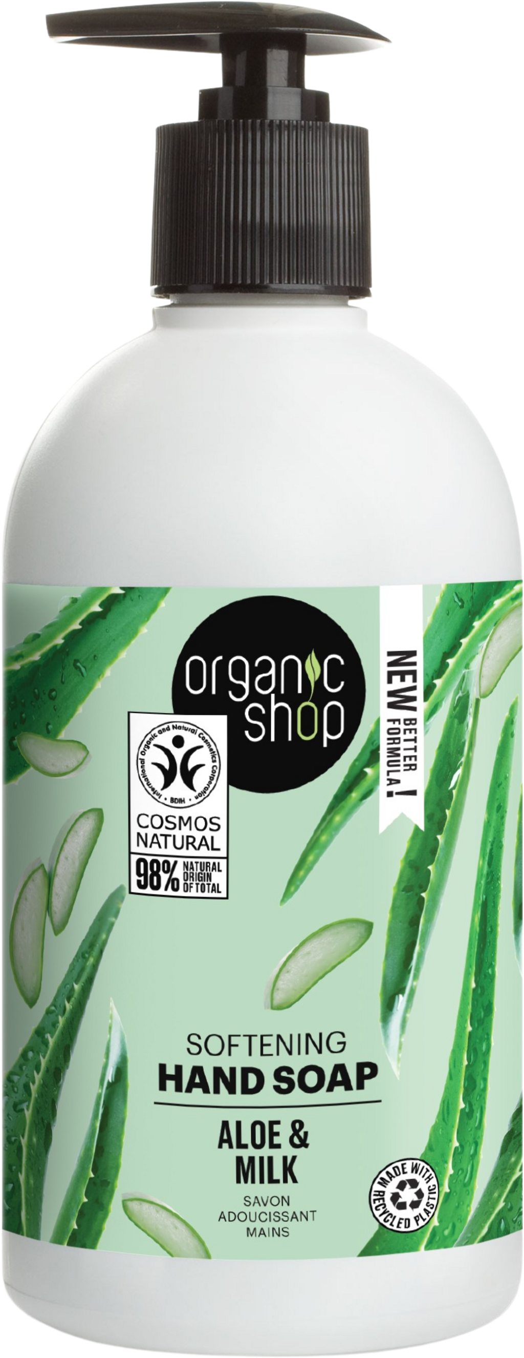 Organic Shop  Softening Hand Soap Aloe & Milk, 500 ml