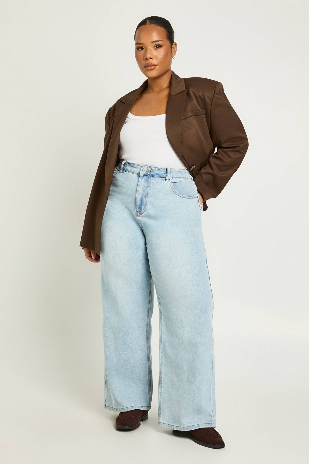 boohoo Jean Droit Taille Haute The Plus