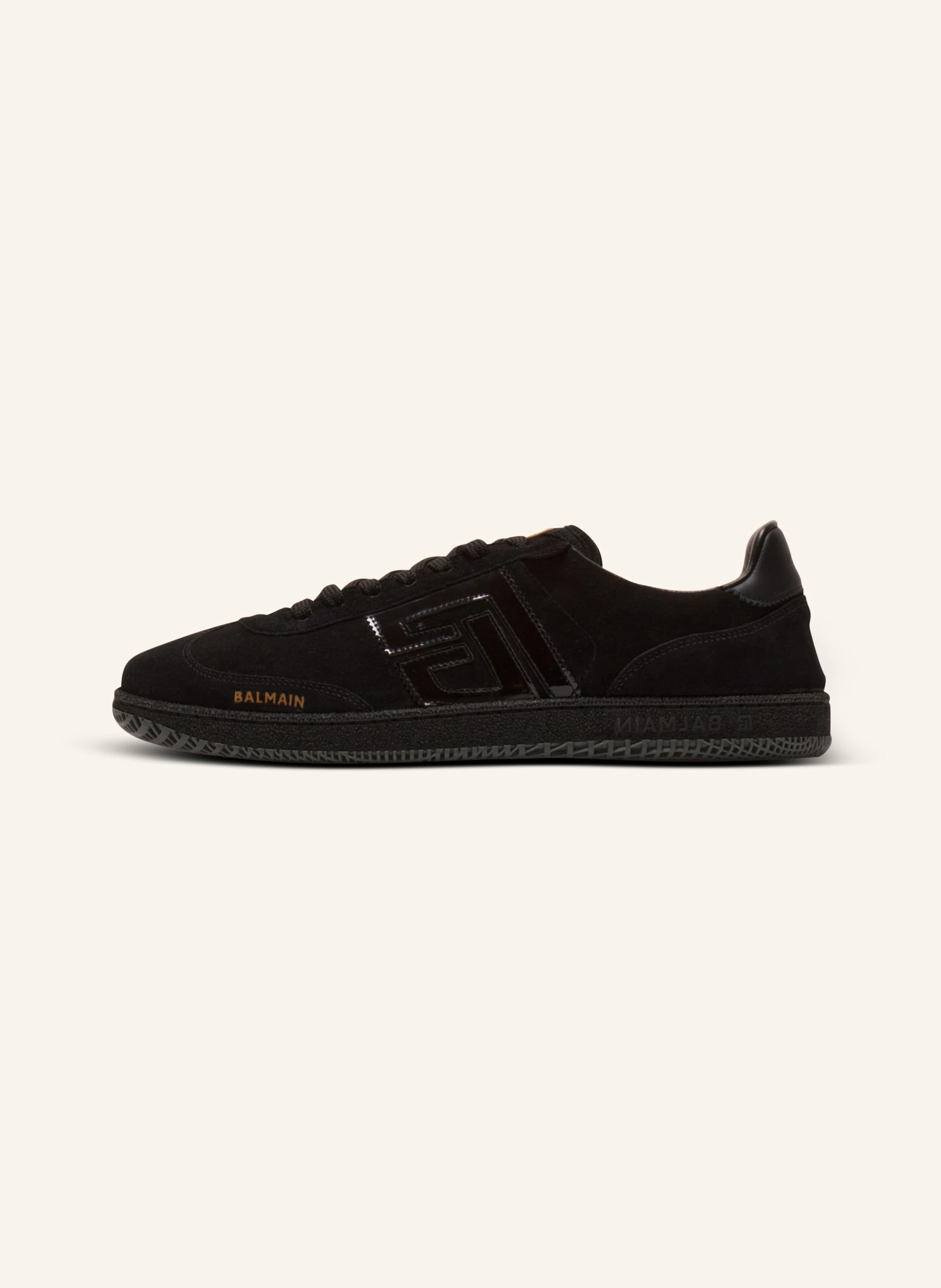 BALMAIN Sneakers Balmain Swan aus Wildleder und Lackleder