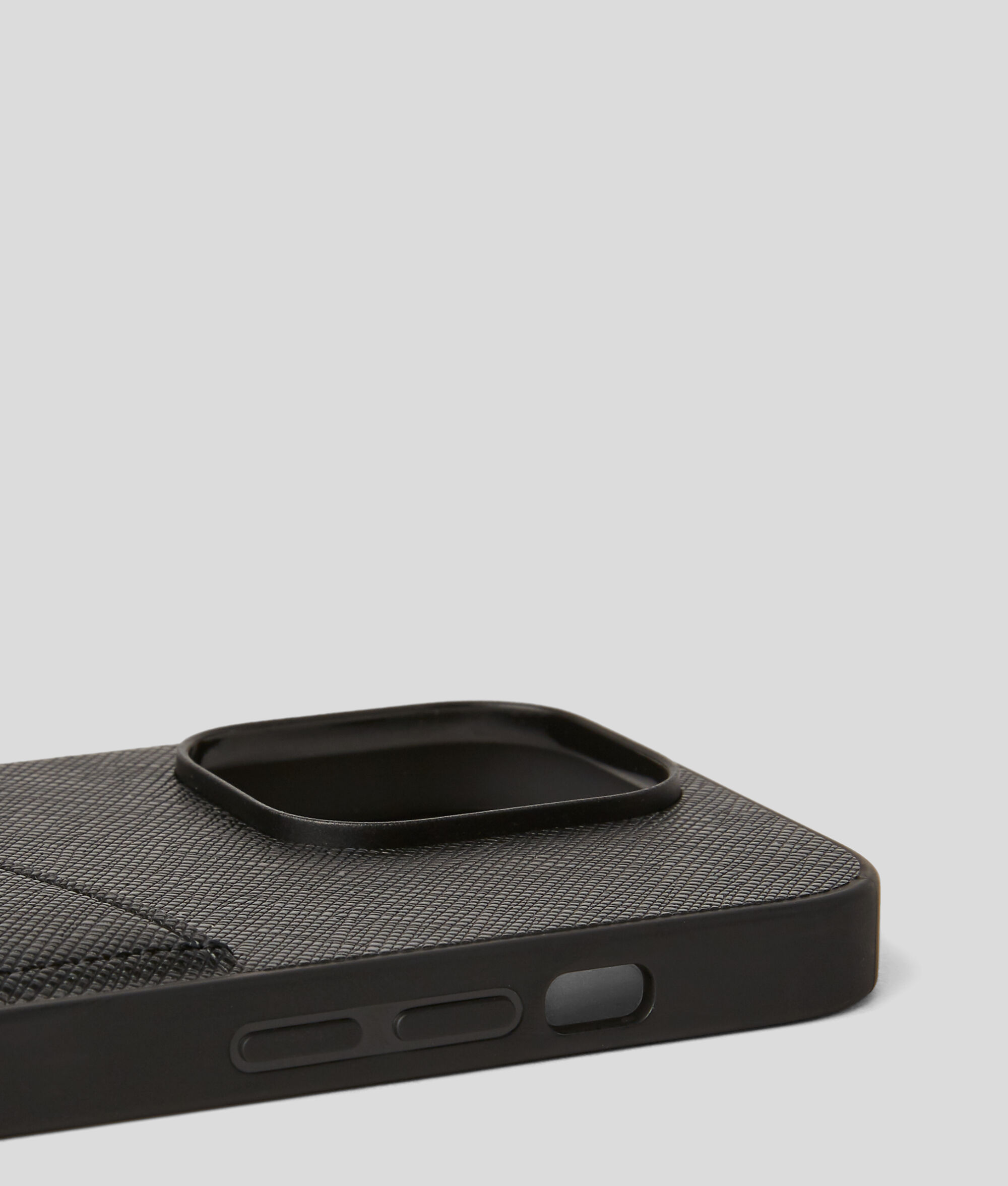 Étui de protection pour iPhone 13 Pro avec fente pour cartes orné du logo Karl Signature