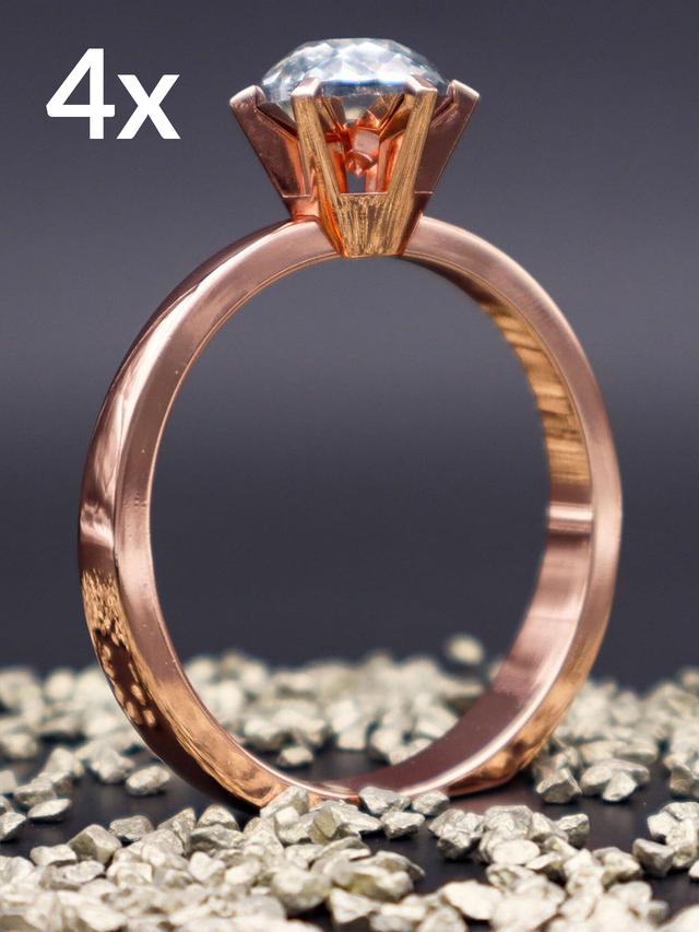 Serviettenring Diamant mit Box, 4er-Set